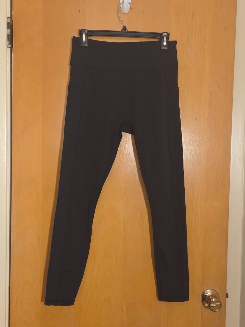 Tomboy X Athletic Leggings Black Womens Large Compression Stretch Pockets Gym